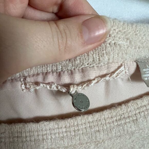 Knitted & Knotted Women's L Nude Pink Sweater Textured Anthropologie Wool Alpaca - Picture 6 of 7